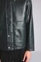 Regular Fit Polo Collar Faux Leather Coat with Snap Pockets H2826Ax26Au - 5