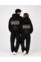 Sevgili Kombini 2-Piece Unisex Oversize Back Printed 3 Thread Threaded Hooded Sweatshirt