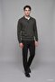 Standard Fit Buttoned Polo Collar Knitwear Basic Sweater H8972Ax26Au