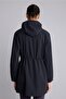 Drawstring Hooded Long Fit Raincoat H0001Ax26Au - 5