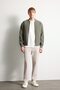 Slim Fit Bomber Collar Zippered Coat H1540Ax26Au - 2