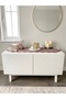 Pink Suede Fabric Runner 40X120 cm Console Length - Modern Design - 2