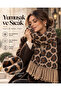 Puffy Leopard Patterned Women's Scarf Shawl Soft Textured Tasseled Winter Shoulder Shawl 45X200 cm - 4