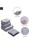 Sulfar 6-Piece Travel Luggage Organizer Set | Packing Cubes for Clothes | Travel Packing Bags | Grey - 2