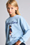 Relaxed Fit Crew Neck Teddy Bear Printed Sweatshirt for Girls I5915A826Au