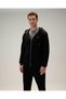 Zippered Hooded Black Men's Sweatshirt 5Wm2581 - 2