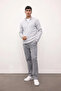 Standard Fit Regular Cut Mock Neck Half-Zip Basic Plain Knit Sweater A5184AX24AU - 2