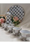 Gray Damask Porcelain Hand-Painted Zamzam&Mirra Set