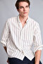 Regular Fit Cotton Striped White Men's Shirt E7893Ax/Wt34