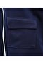 Double Suit with Stand Collar, Zipper Closure, Double Pockets, Elastic Waist - Dark Blue - 6