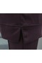 Pantsuit with Side Slits and Grass-Patterned Front - Plum - 6