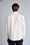 Regular Fit Cotton Striped White Men's Shirt E7893Ax/Wt34 - 5
