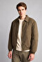 Regular Fit Polo Collar Suede Look Zippered Coat H2609Ax26Au - 3