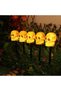 5pack Solar Halloween Skull Lights Decorations Outdoor, Waterproof Skull Solar Pathway Lights, Solar Halloween Garden Lights Scary Skeleton LED Lights for Patio Lawn Yard Garden - 7