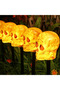 5pack Solar Halloween Skull Lights Decorations Outdoor, Waterproof Skull Solar Pathway Lights, Solar Halloween Garden Lights Scary Skeleton LED Lights for Patio Lawn Yard Garden - 5