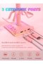 حامل سماعات رأس RGB مع منفذين USB ومنفذ Type-C، حامل وحدة تحكم الألعاب مع 10 أوضاع إضاءة - 3