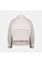 Women's Cream Shirt Collar Leather Detailed Bomber Jacket - 2