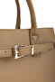 Women's Faux Leather Taupe Handbag - 5