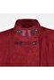 Women's Red Military Button Detailed Short Suede Jacket - 2