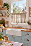 Natural Plaid Color Valance Curtain – Gathered Retro Curtain - 2