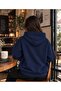 Women's Hooded Sweatshirt - Oversized Plain Patternless Two-Strand Hoodie with Kangaroo Pocket - 2