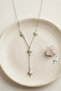 Brass Silver Color Zircon Stone Polar Star Model Women's Necklace