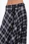 Women's Plaid Thick Fabric Skirt with Detachable Belt Detail - 6