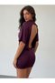 Rochie mini, mov - L - 7