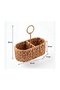 Woven Tabletop Cutlery Basket - Wicker Napkin Holder and Cutlery Organizer - Serving Presentation Organizer - 3