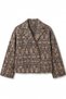 Printed Quilted Jacket 202704 - Brown - 5