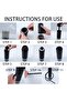 Portable Hookah Set | Acrylic Vase Hookah Bowl Silicone Hose | Shisha Accessories (Black) - 3