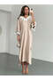 Rochie maxi, bej - S - 3