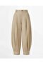 Beige Cuffed Shalwar Trousers - 2