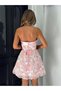 Rochie mini, roz - XS - 2