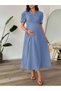 Rochie maxi, albastră - L - 5