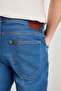 Luke Slim Fit Blue Cotton Stretch Jean Denim Trousers - 5