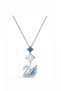 Swan Necklace Blue Stone Swan Necklace Silver Steel Zircon Stone Swan Necklace Blue Stone Elegant Swan Necklace Gift Necklace Swan Necklace Blue Swan Necklace - 3