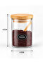 Set of 12 200ml Bamboo Lid Spice Jars with Spoons and Label Gift - 3