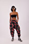Women's Red Lightning Patterned Basic Jogger Pants - 2