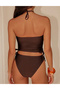 Swimsuit, Brown - 2