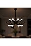 ثريا مودرن LED سوداء 16 لمبة بـ 3 اضاءات - 3