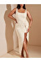 Rochie medie, Crem - 2