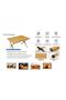 Portable Folding Camping Table, Carbon Steel Frame, Wood Grain Top, Outdoor Picnic & Travel Table - 7