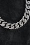 Brass Zircon Stone Cuba Gourmet Model Silver Color Men's Necklace - 2