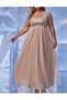 Rochie lunga, Roz pudra