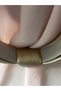 Handmade Gold/Gold Color Shiny Leather-Looking Crown Buckle with Knot Detail - 7