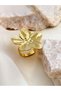 Gold Flower Adjustable Ring - 3