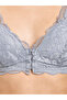 Solid Lace Bulk Front Padded Non Wired Regular Bra - 3