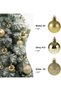 24-Piece Christmas Wonderland Shatterproof Ball Ornaments, Gold Matte and Glitter Finish, 1.57-Inch, 24-Piece Holiday Tree Decoration Set, 3 Styles - 3