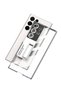 Galaxy S24 Ultra Case with Camera Protection Transparent Design Omsy Lego Stand Case - 6